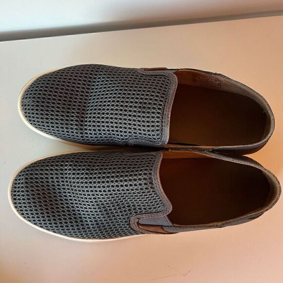 OluKai Womens Pehuea Shoes Size 10 Grey Slip-On Casual Mesh Drop Heel Sneakers - Picture 5 of 8